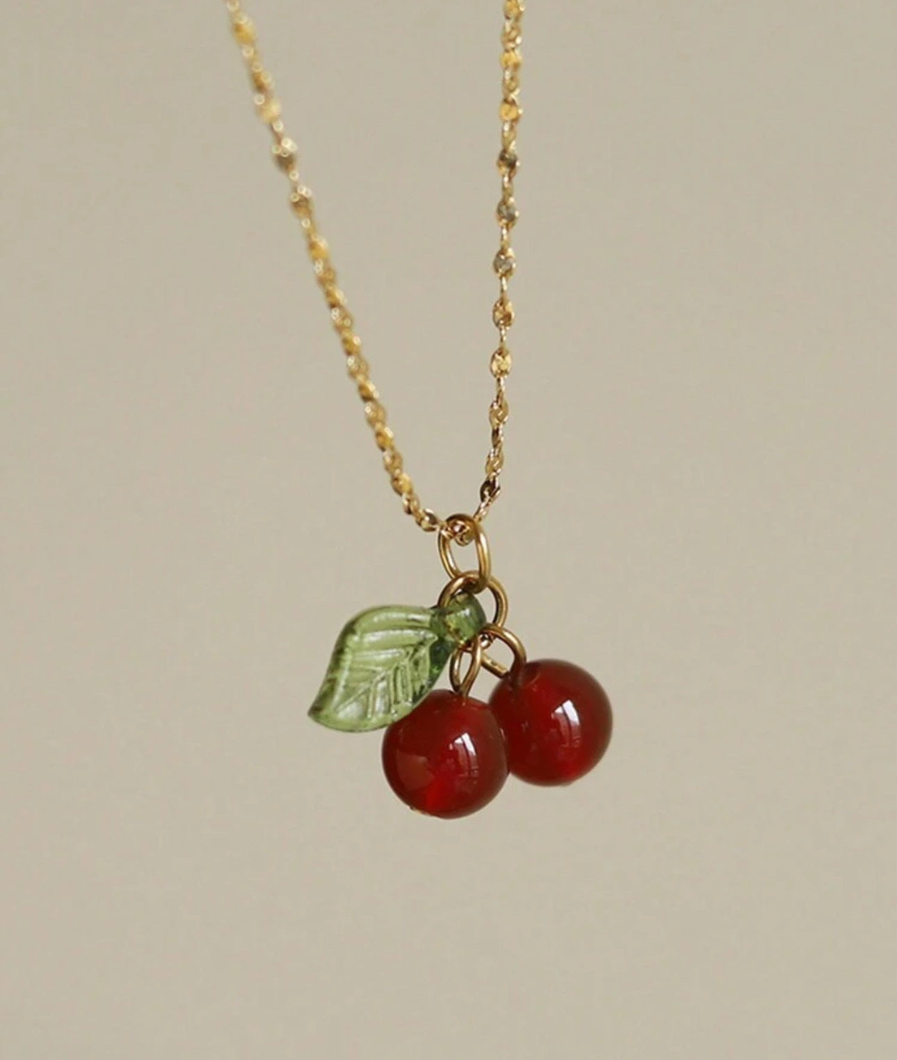 Neckless  Cherry Gold Color