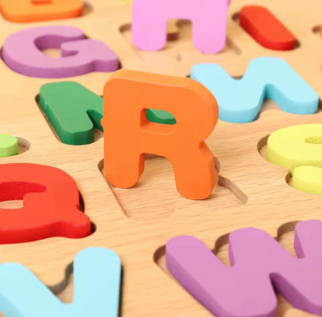 Wooden Montessori capital letter alphabets