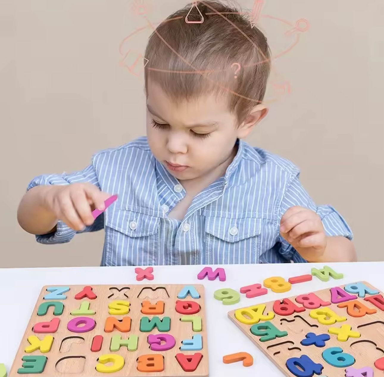 Wooden Montessori capital letter alphabets